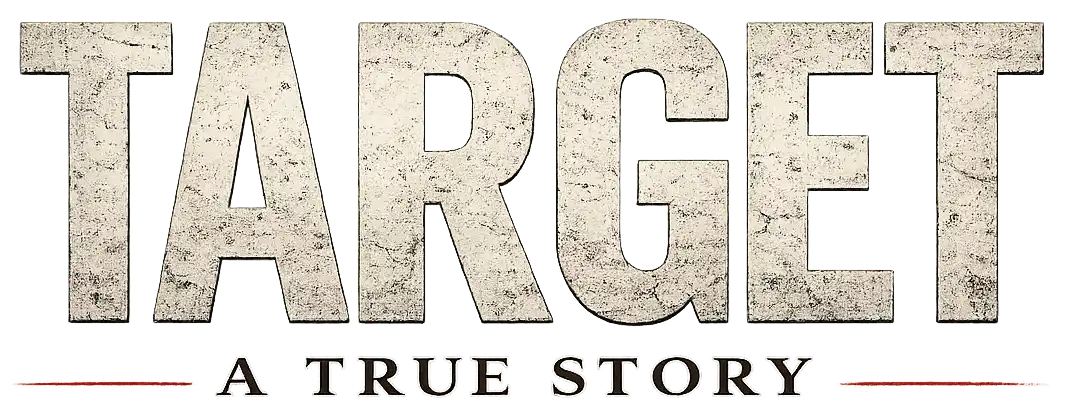 Target: A True Story book logo by Gabriella Hudson
